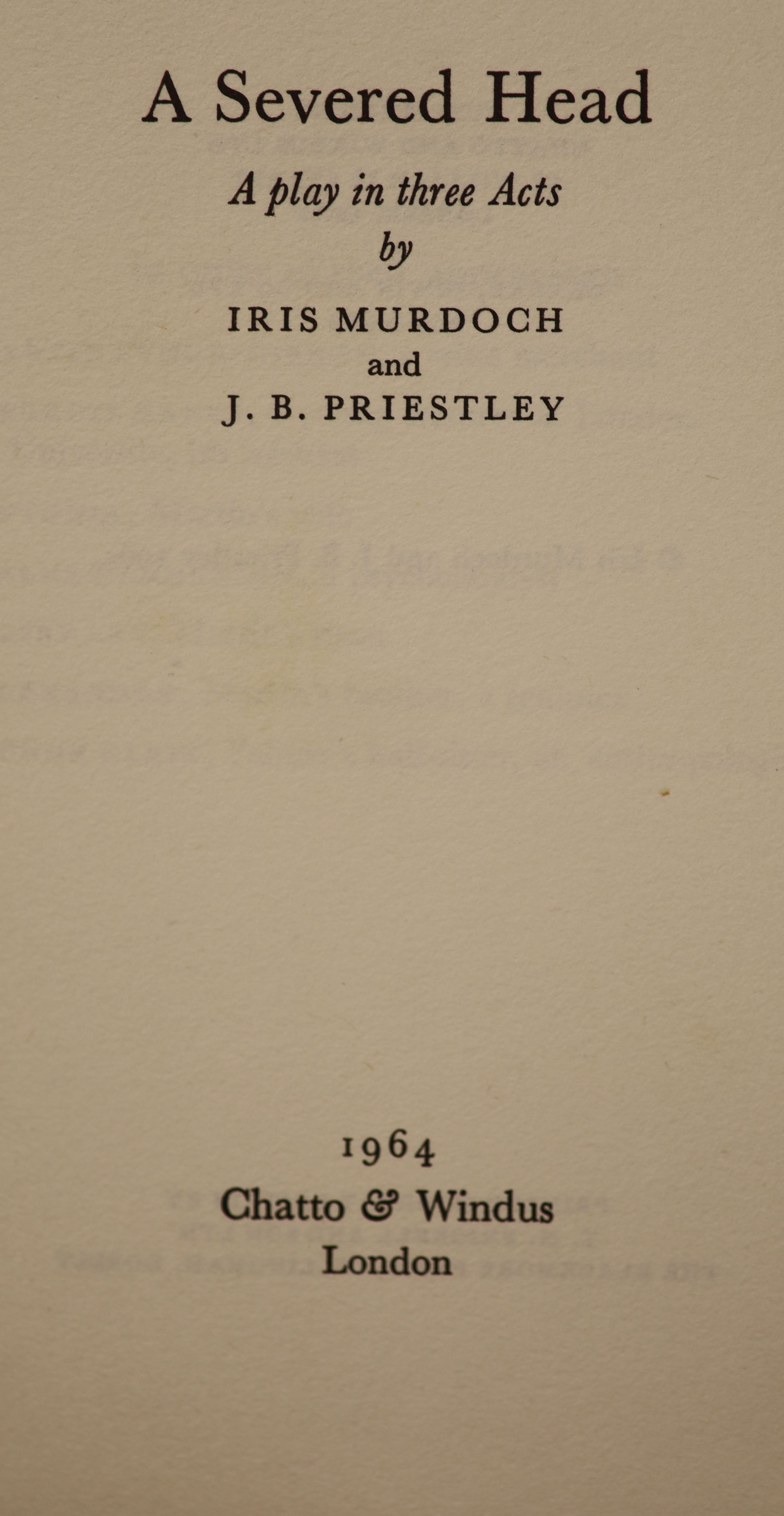 Murdoch, Iris. The One Alone. Limited edition, green wrappers and printed label. Colophon Press, 1995. Limitation of 200 numbered copies, signed by the author; Murdoch, Iris. Something Special: four poems and a story, pr